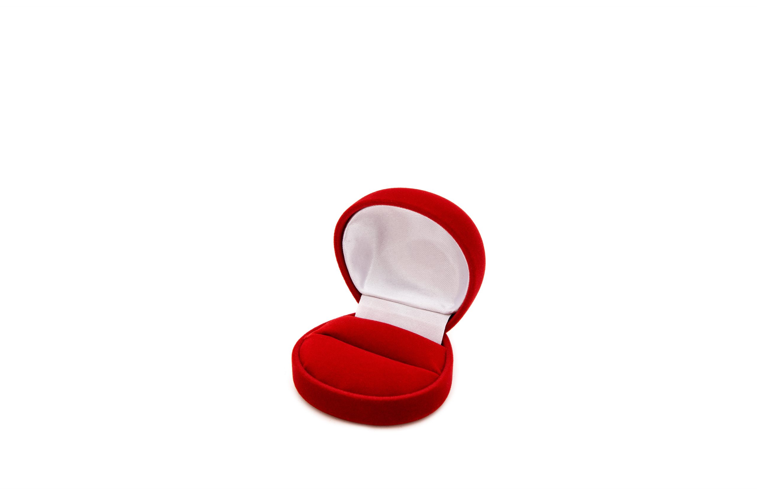 Samt Rundes Schmuck Etui